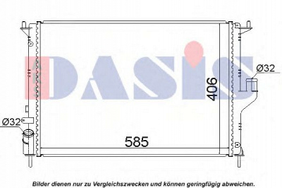 AKS DASIS 180081n -  Радиатор, охлаждение двигателя